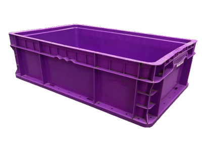 Used HPJ Industries  24" x 15" x 7" Purple Hand Tote Reinforced Bottom