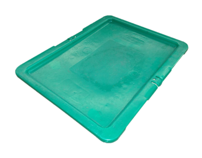 Used HPJ Industries  15" x 12" x 0.5" Green Hand Tote Lid