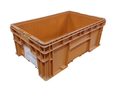 Used HPJ Industries  24" x 15" x 9" Orange Hand Tote Reinforced Bottom