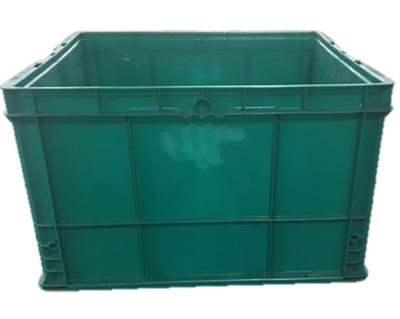 Used HPJ Industries  24" x 22" x 14" Green Hand Tote Reinforced Bottom