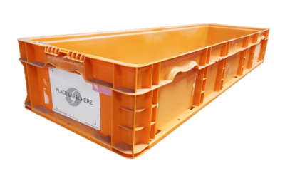 Used HPJ Industries  48" x 15" x 7" Orange Hand Tote Reinforced Bottom
