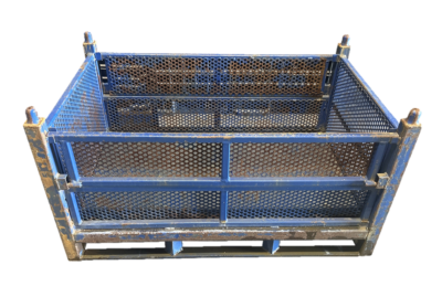 Used HPJ Industries  48" x 30" x 26" Perforated Steel Tub with  Downs - 2 Drop Doors 48" Side.