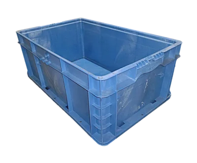 Used HPJ Industries  24" x 15" x 9" Blue Hand Tote Reinforced Bottom
