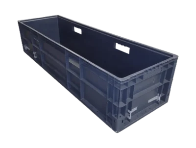 Used HPJ Industries  48" x 15" x 11" Gray Hand Tote Smooth Bottom With Handholds
