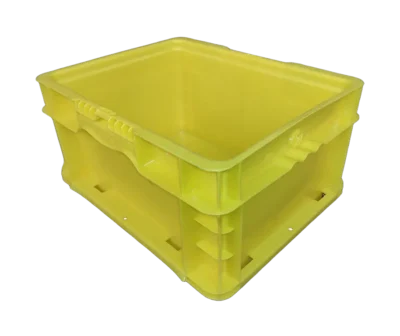 New Orbis 15" x 12" x 7" Yellow Hand Tote Smooth Bottom