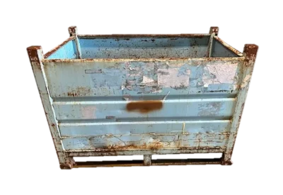 Used HPJ Industries 43.5" x 27.5" x 30" Steel Tub on 27.5 Side - 2 Drop Doors