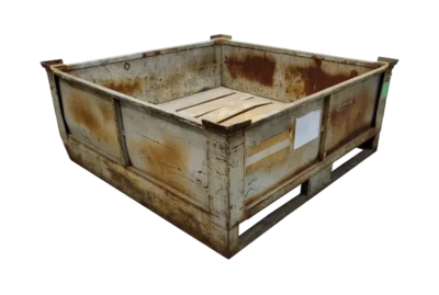Used HPJ Industries 44" x 44" x 18" Steel Tub No Drop Doors with Slatted Bottoms