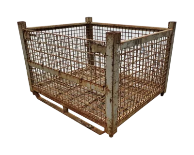 Used HPJ Industries 54" x 44" x 38" Wire Basket  - 1 Drop Door