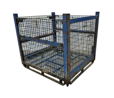 Used HPJ Industries 54" x 48" x 48" Wire Basket  - 3 Drop Doors