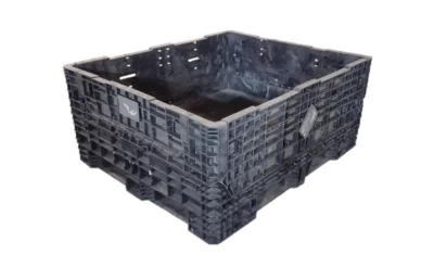 New Buckhorn 57" x 48" x 25" All Black 48" Side Bulk Container - 2 Drop Doors