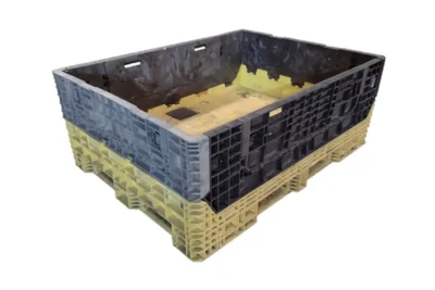 Reconditioned HPJ Industries 64" x 48" x 25" Mixed Color Bulk Container - 4 Drop Doors