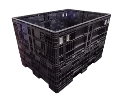 64" x 48" x 42" Reconditioned All Black All Good Runner Bulk Container - 2 Doors