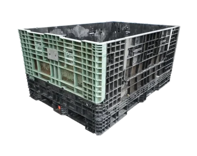 Reconditioned HPJ Industries 70" x 48" x 34" Mixed Color All Good Runner 70" Side Bulk Container - 2 Drop Doors