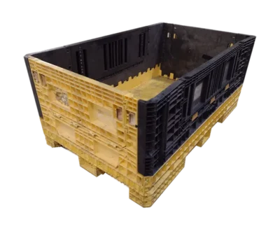 Reconditioned HPJ Industries 78" x 48" x 34" Mixed Color Bulk Container - 4 Drop Doors
