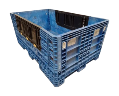 78" x 48" x 34" Reconditioned Mixed Color All Good Runner Bulk Container - 2 Doors, 78" Side