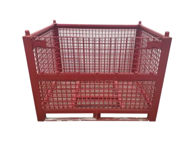 Used HPJ Industries 54″ x 44″ x 40″ Wire Basket 54″ Side – 1 Drop Door with Top Stacking Pegs