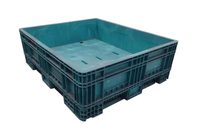 Reconditioned HPJ Industries 56" x 48" x 19" Mixed Color All Good Runner Fixed Wall Bulk Container