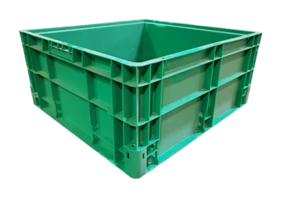 Used HPJ Industries  24" x 22" x 11" Green Hand Tote Smooth Bottom