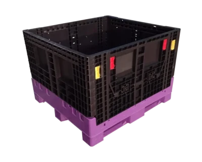 New Monoflo 45" x 48" x 34" Purple Base Black Wall Bulk Container
