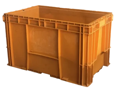 Used HPJ Industries  24" x 15" x 14" Orange Hand Tote Reinforced Bottom