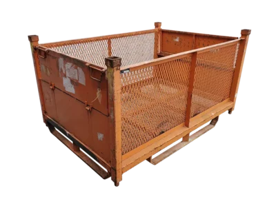Used HPJ Industries 60" x 41.5" x 31" Wire Basket 41" Side - 2 Drop Doors