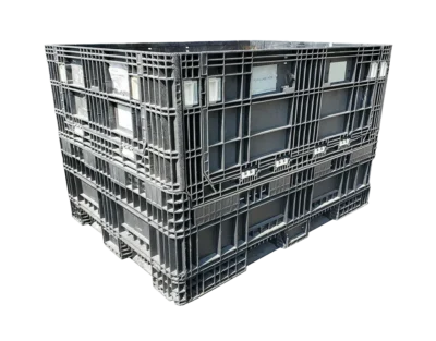 64" x 48" x 42" Reconditioned All Black All Good Runner Bulk Container - 4 Doors