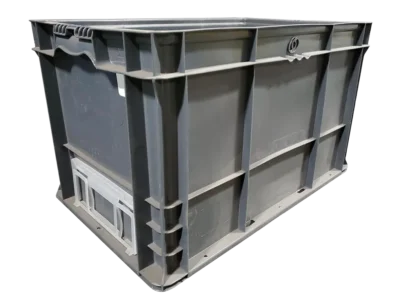 Used HPJ Industries  24" x 15" x 14" Gray Hand Tote Reinforced Bottom
