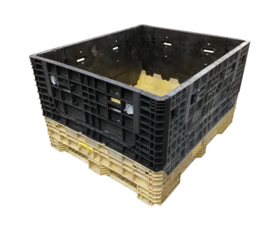 Reconditioned HPJ Industries 57" x 48" x 34" Mixed Color Bulk Container - 4 Drop Doors