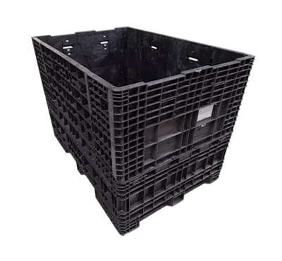 70" x 48" x 50" Reconditioned Buckhorn All Black All Good Runner Bulk Container - 2 Doors, 70" Side