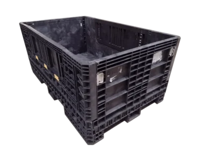 78" x 48" x 34" Reconditioned All Black All Good Runner Bulk Container - 2 Doors, 78" Side