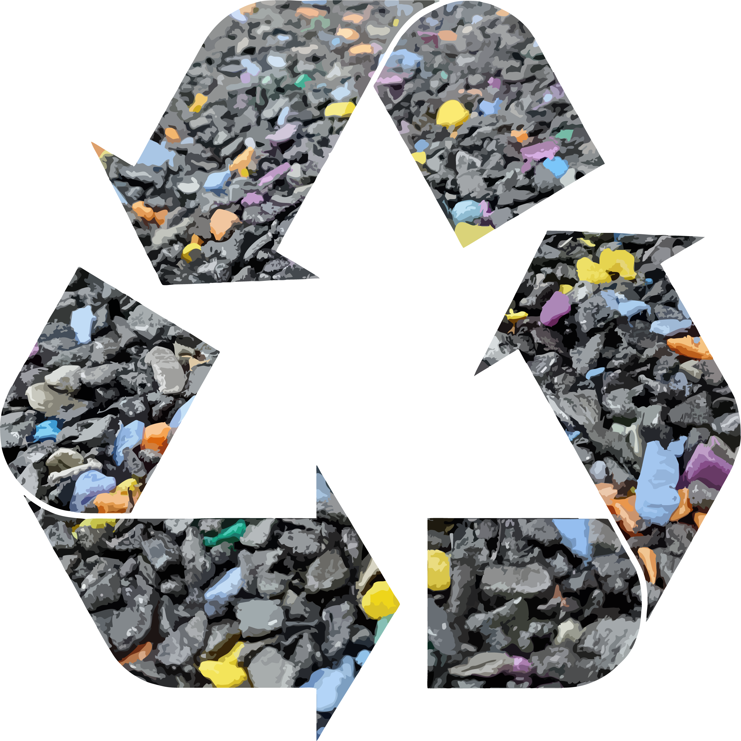 Recycle Logo with Resin Fill