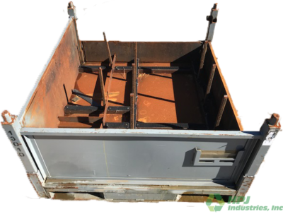 Used HPJ Industries 48" x 44.5" x 24" Steel Tub  48" Side and 44.5" Side - 2 Drop Doors
