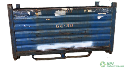 Used HPJ Industries 64" x 30" x 32" Steel Tub No Drop Doors