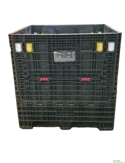 Reconditioned HPJ Industries 40" x 48" x 47" All Black Bulk Container