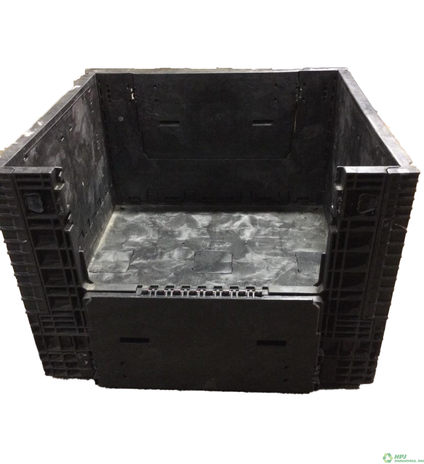 Reconditioned HPJ Industries 45" x 48" x 34" All Black All Good Runner Bulk Container