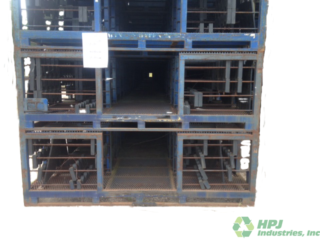 Used HPJ Industries 96" x 48" x 32" Walk Through Steel Rack Opening on 96" Sides