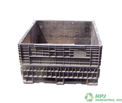 Reconditioned HPJ Industries 45" x 48" x 25" All Black Bulk Container