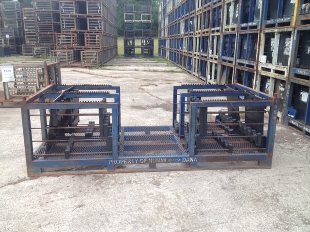 Used HPJ Industries 105" x 48" x 32" Walk Through Steel Rack Opening on 105" Sides