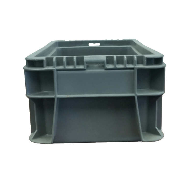 Used HPJ Industries  12" x 7" x 5" Gray Hand Tote Smooth Bottom
