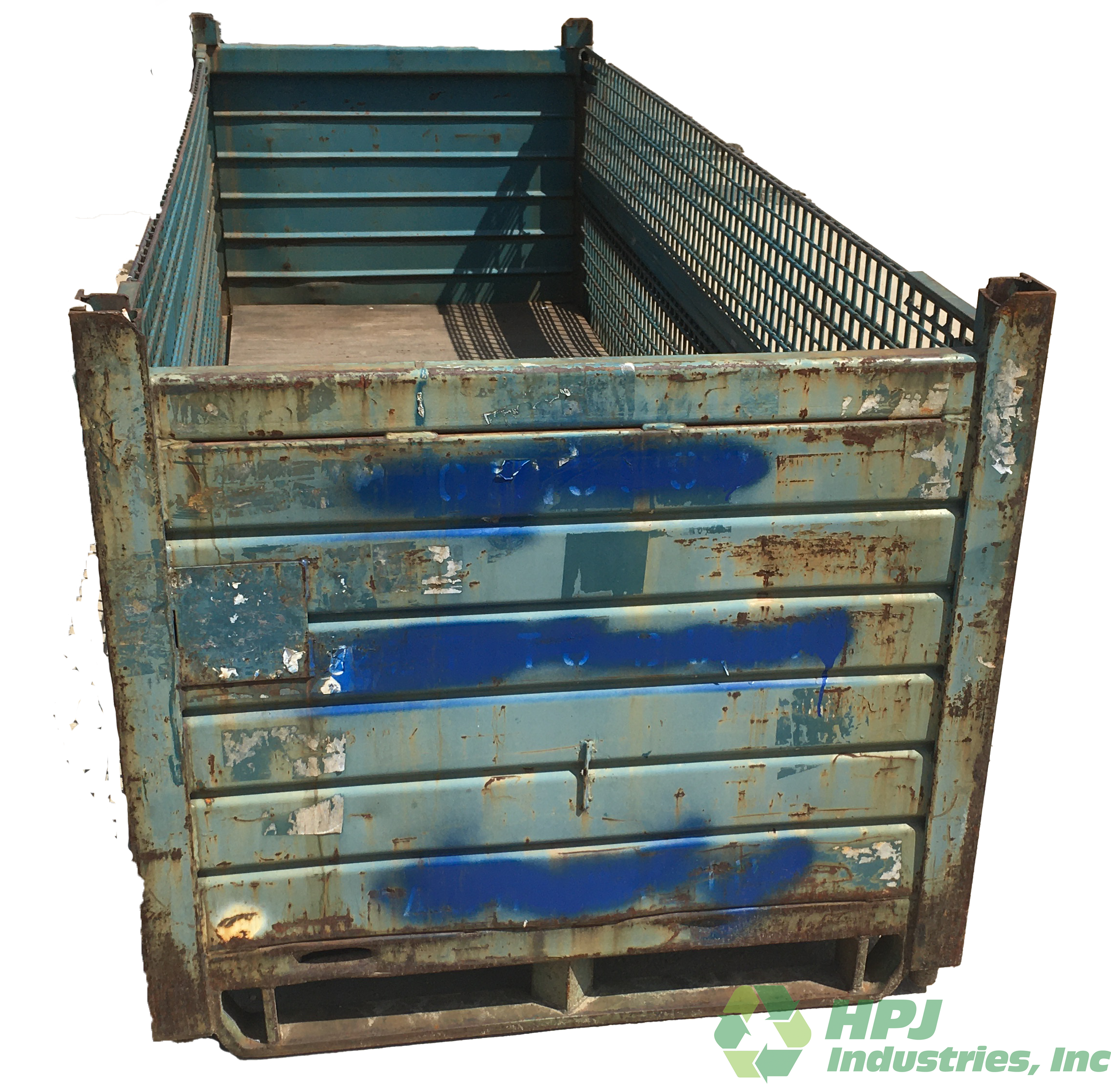 Used HPJ Industries 130" x 44" x 40" Steel Tub 130" Side - 2 Drop Doors