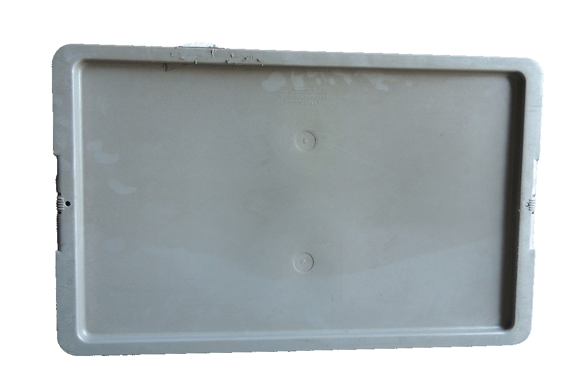 Used HPJ Industries  24" x 15" x 1" Gray Hand Tote Lid