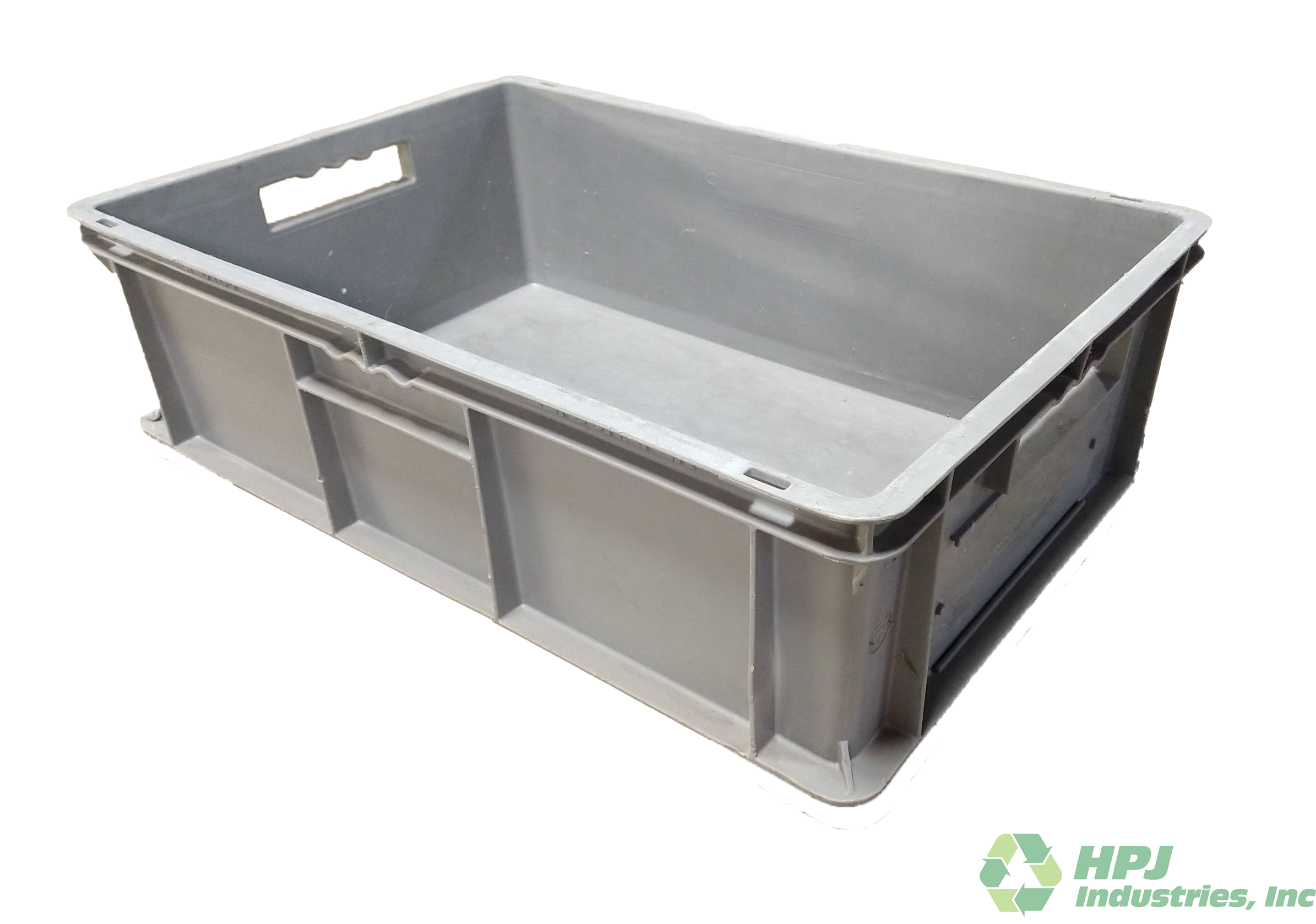 Used HPJ Industries  24" x 15" x 6" Gray Hand Tote Smooth Bottom
