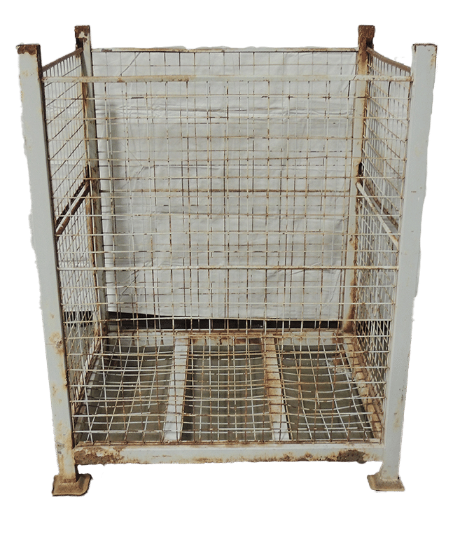 Used HPJ Industries 40.5" x 34.5" x 51" Wire Basket 34" Side - 2 Drop Doors