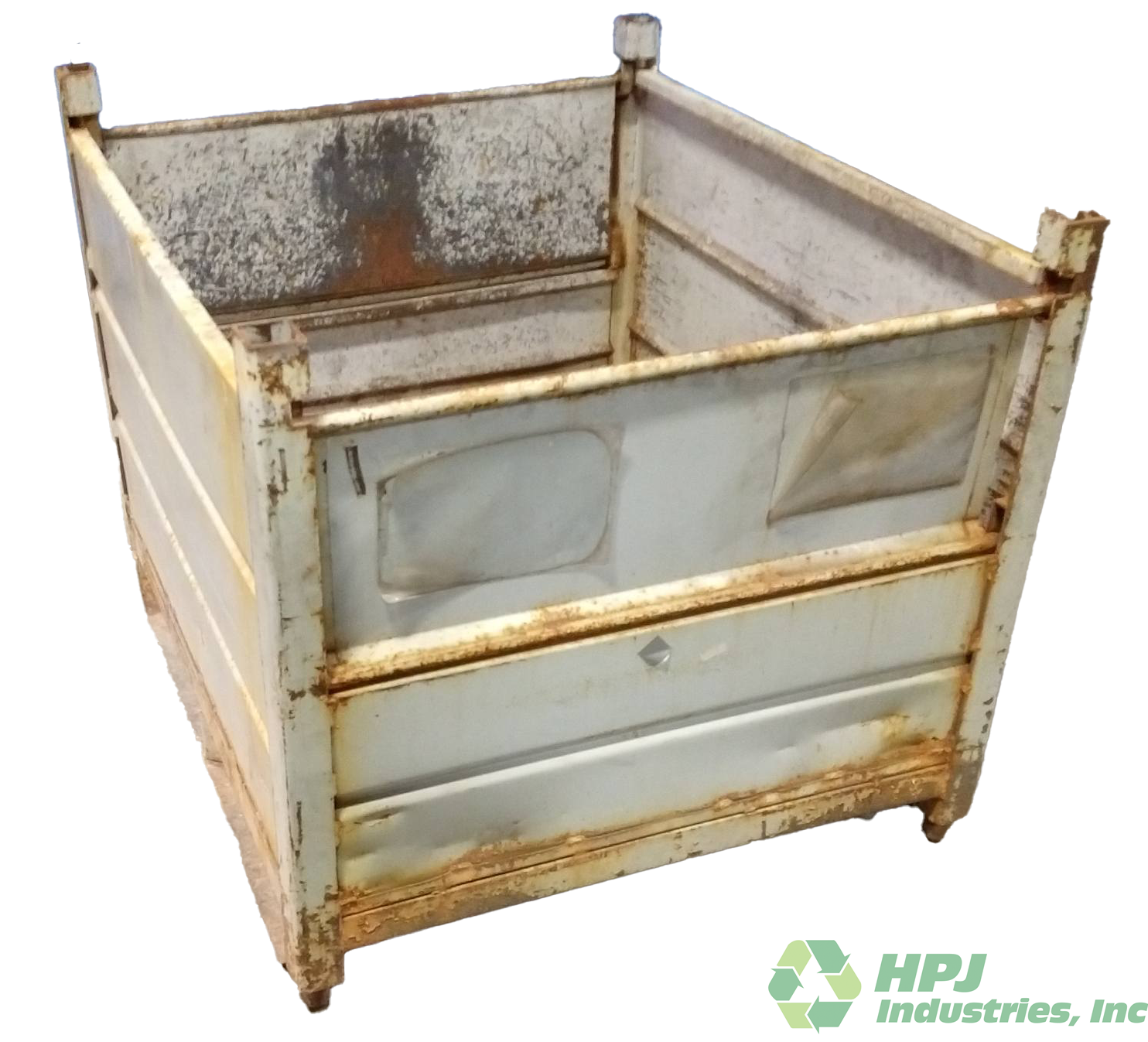 Used HPJ Industries 34.5" x 40.5" x 32" Steel Tub 34" Side - 2 Drop Doors