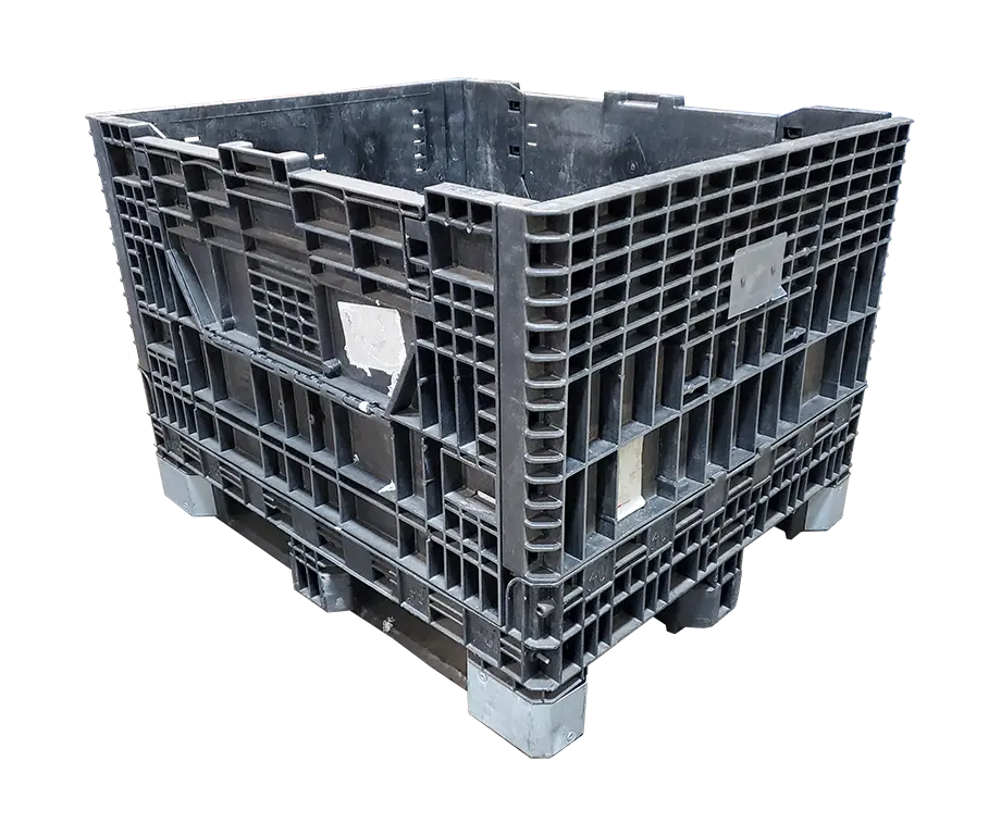 Reconditioned HPJ Industries 40" x 48" x 34" All Black Bulk Container