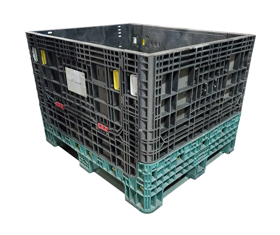 Reconditioned HPJ Industries 40" x 48" x 34" Mixed Color Bulk Container
