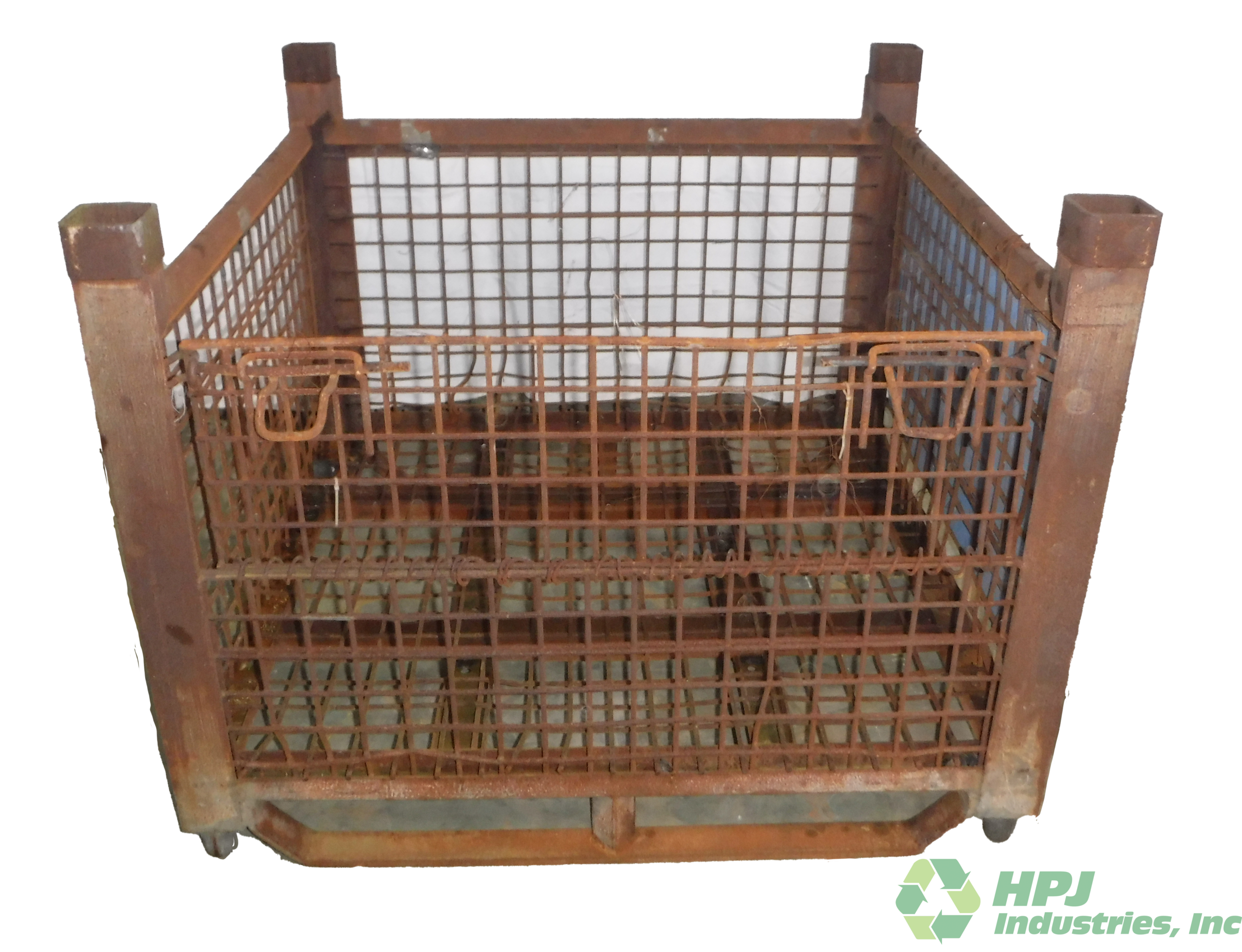 Used HPJ Industries 40" x 40" x 31" Wire Basket  40" Side - 1 Drop Door