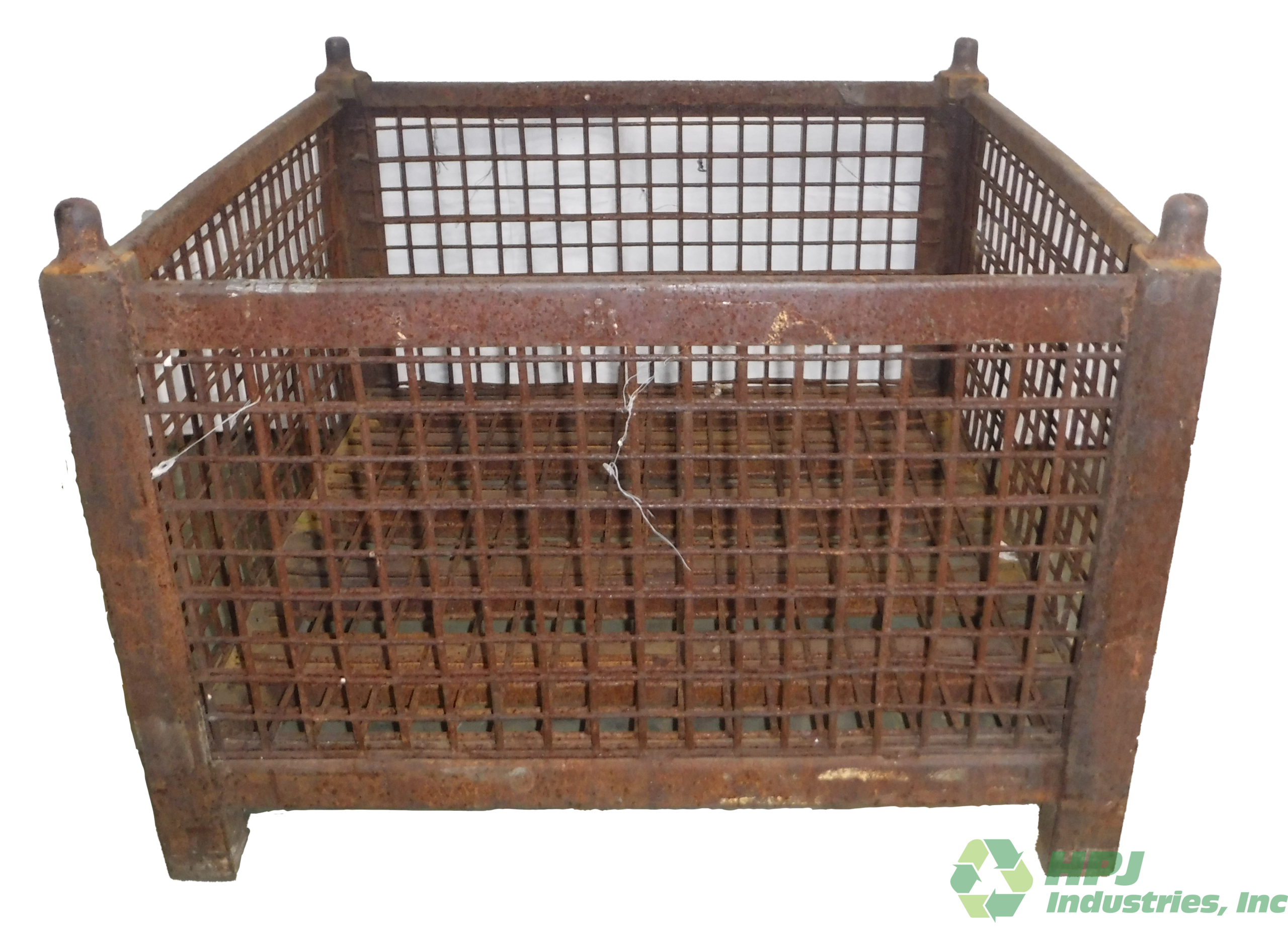 Used HPJ Industries 42" x 42" x 30" Wire Basket No Drop Doors