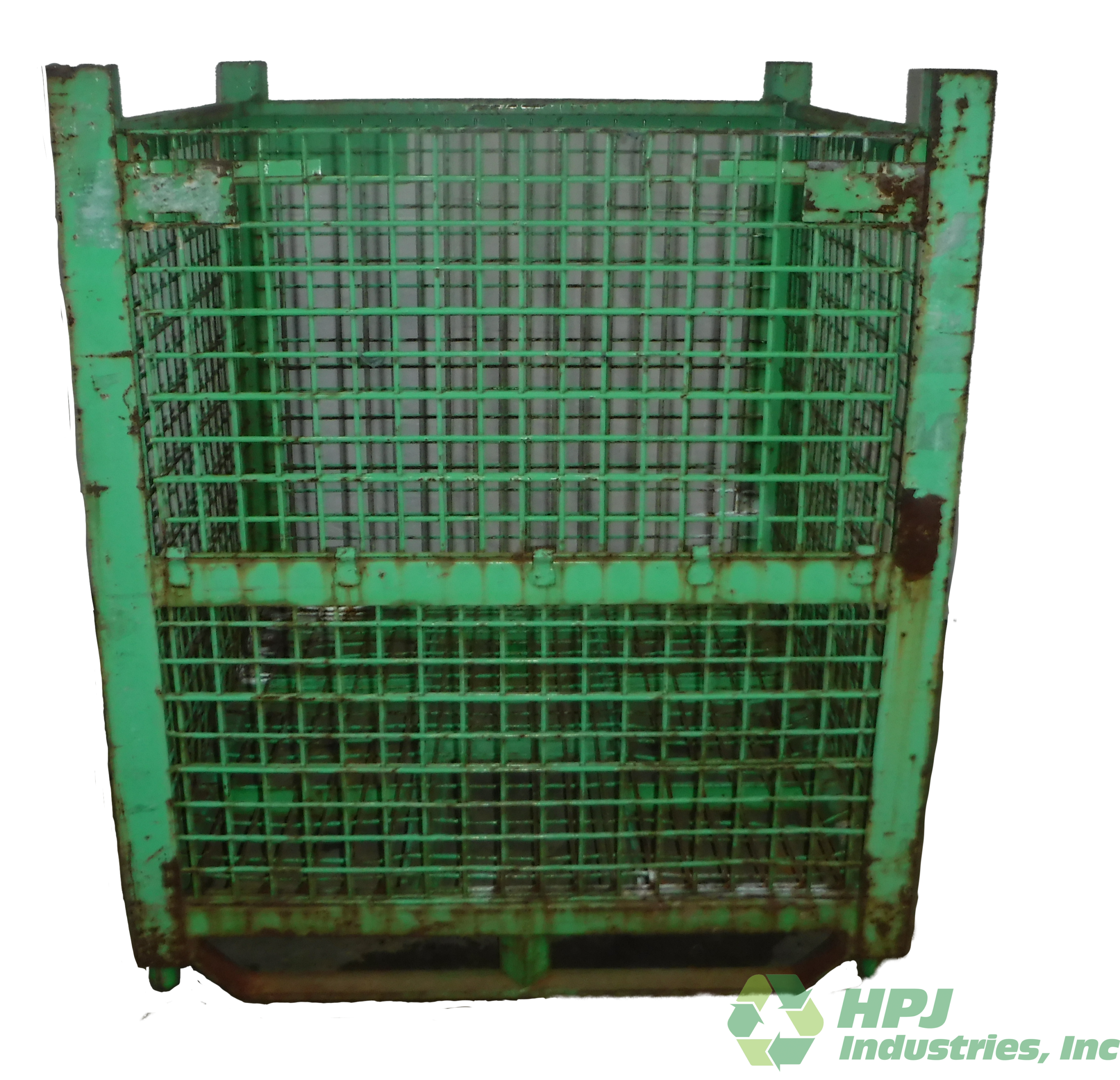 Used HPJ Industries 42" x 42" x 49" Wire Basket  42" Side - 1 Drop Door