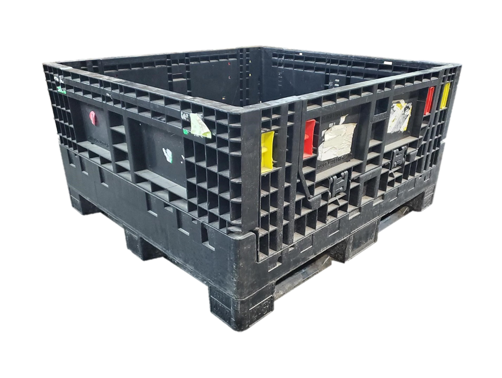 Reconditioned HPJ Industries 45" x 48" x 25" All Black All Good Runner Bulk Container